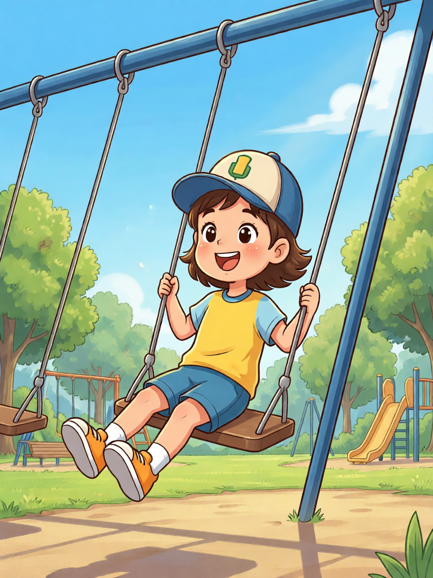 Playing on Swings